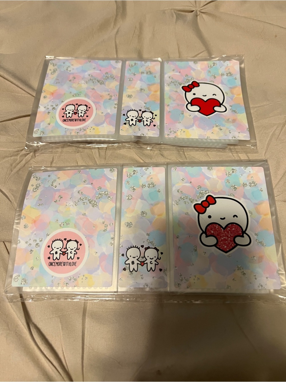 Cute Heart Character Sticker Binder Set - Pastel Multicolor